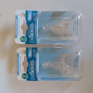 New Dr Brown's Level 2 Narrow Silicone Nipples